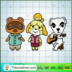 Animal Crossing Squad SVG, Tom Nook SVG, Crossing Animals SVG