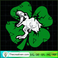 Dinosaur St.Patrick's Day SVG, Boys St Patrick's SVG, Shamrock SVG