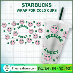 Feeling Lucky Smiley Starbuc SVG Cut File for Cricut