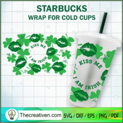 Kiss Me I'm Irish Cold Cup SVG Cut File for Cricut & Silhouette