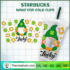 St Patricks Day Gnome Starbu SVG Cut File for Cricut