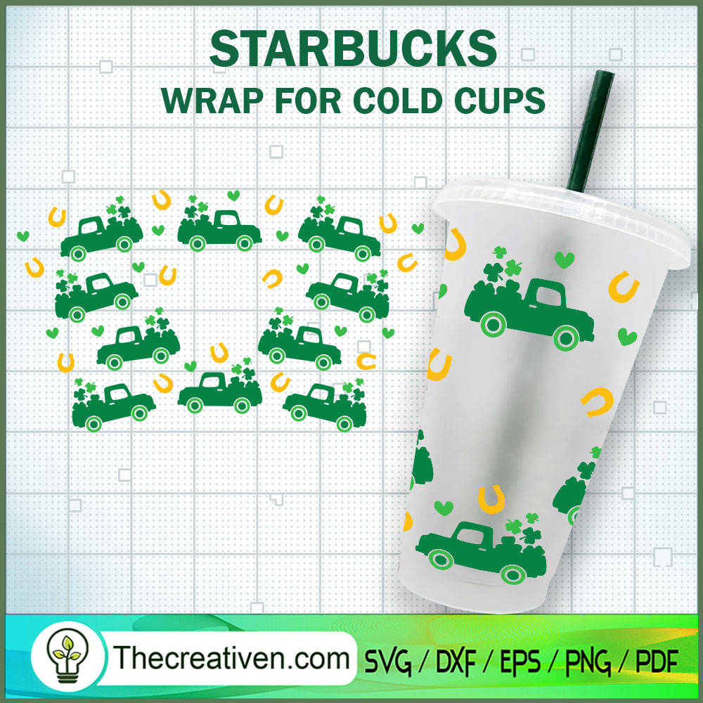 St Patrick's Truck Starbucks SVG Cut File for Cricut 1 St Patrick's Truck Starbucks SVG Cut File for Cricut