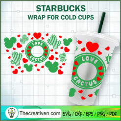 Valentine's Love Cactus Star SVG Cut File for Cricut