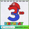 3rd Birthday Mario Bros Embr Embroidery Design