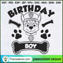 Birthday Boy Paw Patrol Embr Embroidery Design