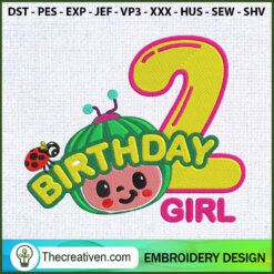 Happy Birthday 2nd Girl Coco Embroidery Design