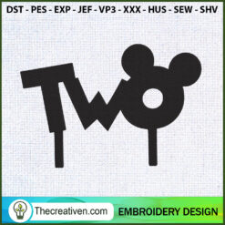 Happy Birthday 2nd Mickey Mo Embroidery Design
