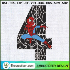 Happy Birthday 4th Spider Ma Embroidery Design