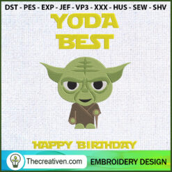 Yoda Best Happy Birthday Emb Embroidery Design