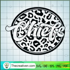 Chiefs Leopard Print SVG, Kansas City Chiefs SVG, Football SVG