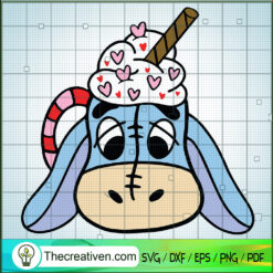 Eeyore Valentines Day Mug SVG Cut File for Cricut & Silhouette