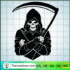 Grim Reaper Death Scythe SVG, Scary Halloween SVG, Ghost SVG