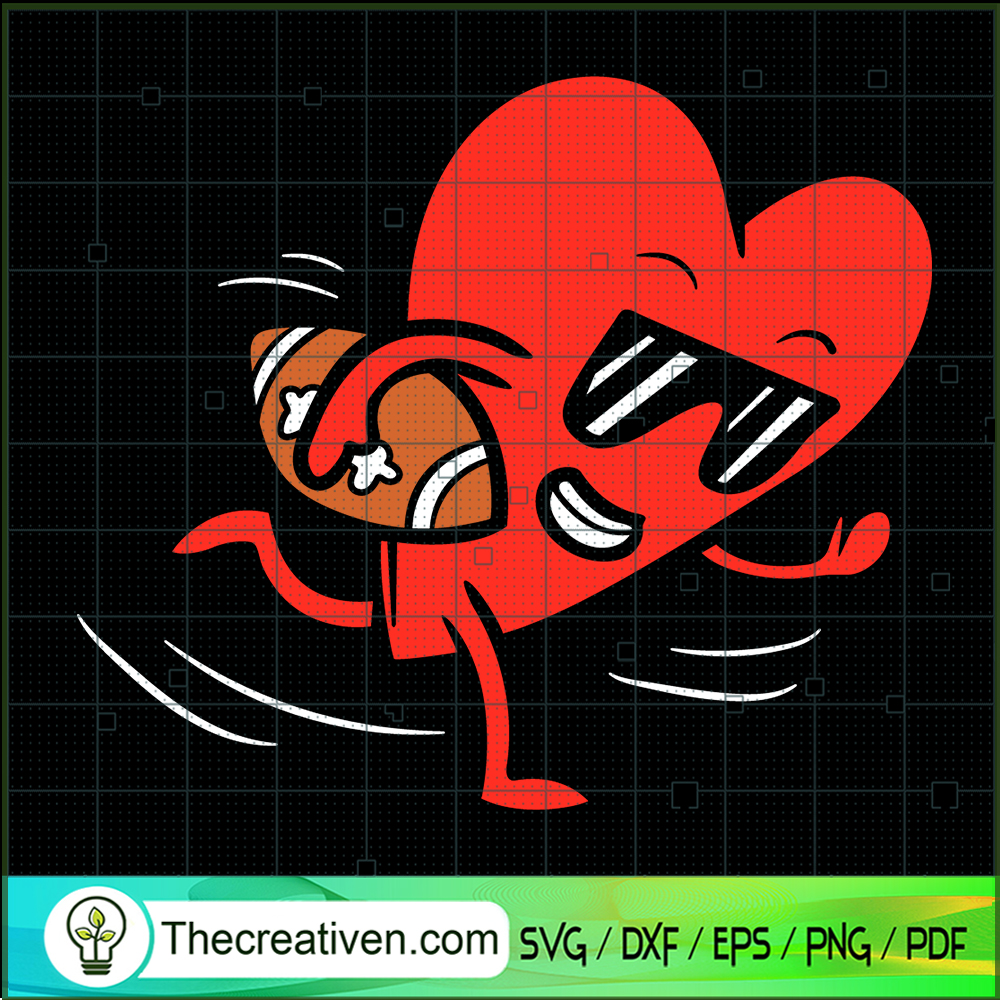 Heart Playing American Footb SVG Cut File for Cricut 1 Heart Playing American Footb SVG Cut File for Cricut