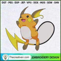 Raichu Pokemon Embroidery Designs Embroidery Design – Digital Download