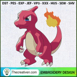 Charmeleon Pokemon Embroider Embroidery Design