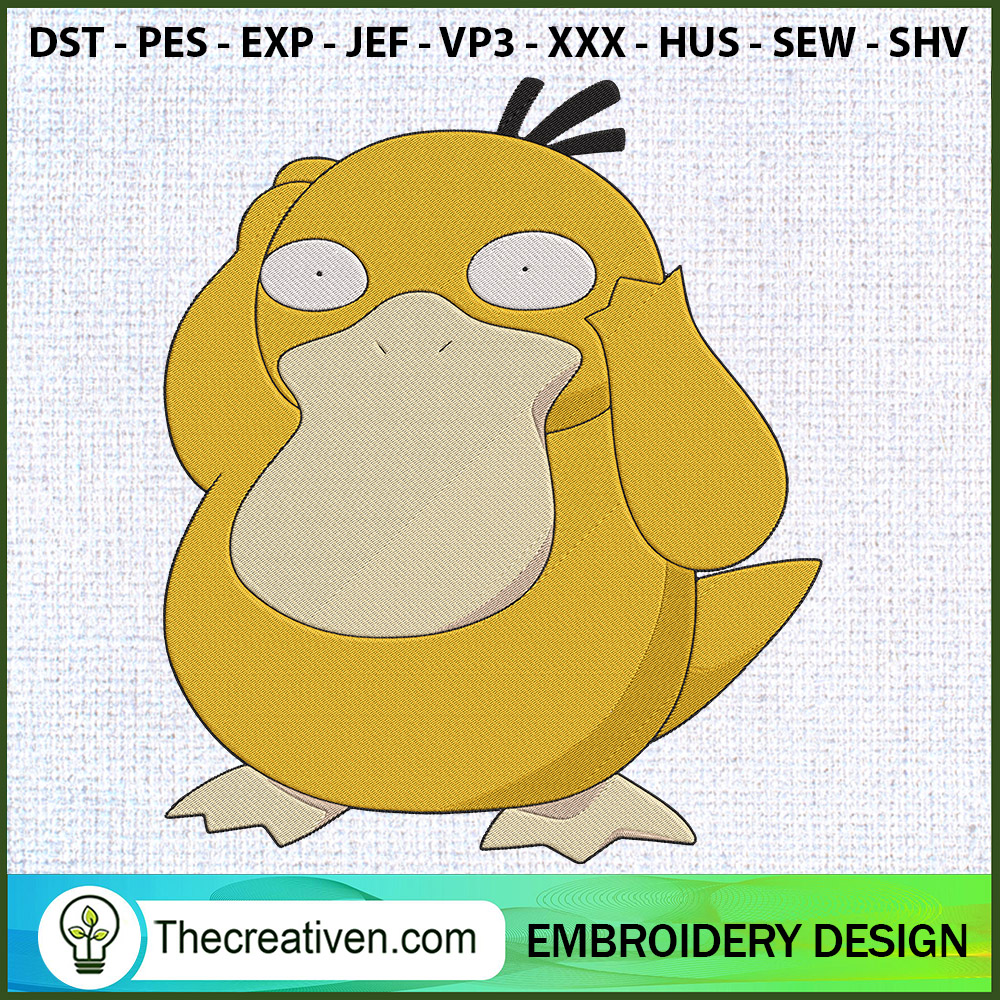 Psyduck Pokemon Embroidery D Embroidery Design 1 Psyduck Pokemon Embroidery D Embroidery Design