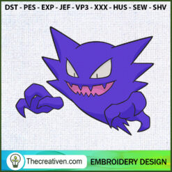 Haunter Pokemon Embroidery D Embroidery Design