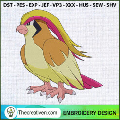 Pidgeot Pokemon Embroidery D Embroidery Design
