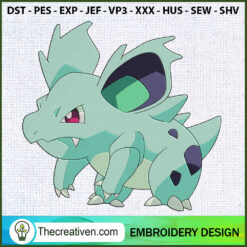 Nidorian Pokemon Embroidery  Embroidery Design