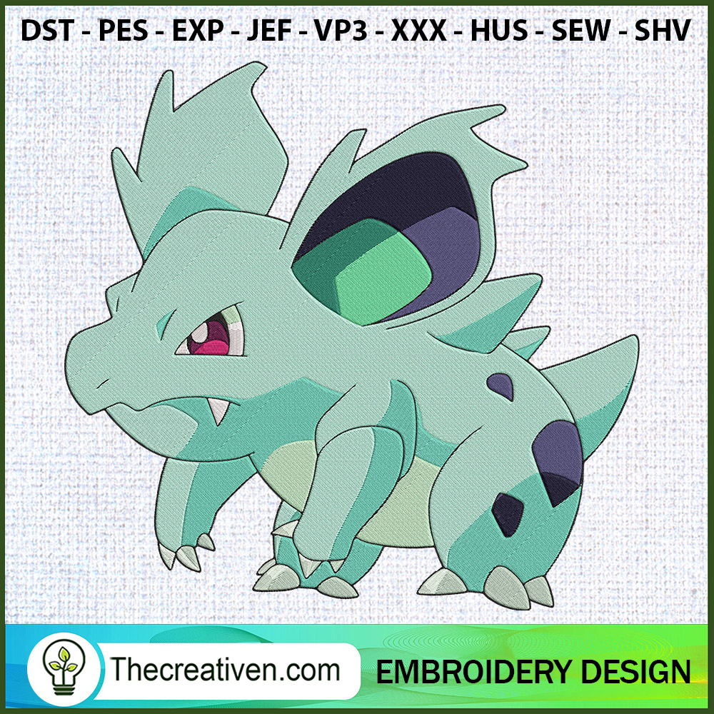 Nidorian Pokemon Embroidery Embroidery Design 1 Nidorian Pokemon Embroidery Embroidery Design