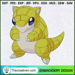 Sandshew Pokemon Embroidery  Embroidery Design