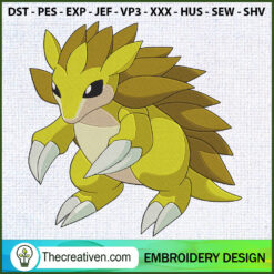 Sandslash Pokemon Embroidery Embroidery Design