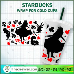 Alice Starbucks Cold Cup SVG Cut File for Cricut & Silhouette