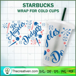 Angeles Dodgers Starbucks Co SVG Cut File for Cricut
