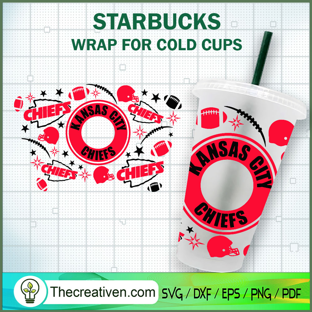 Kansas City Chiefs Starbucks SVG Cut File for Cricut 1 Kansas City Chiefs Starbucks SVG Cut File for Cricut