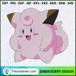 Clefairy Pokemon Embroidery  Embroidery Design