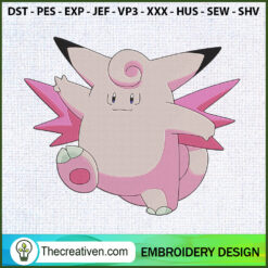 Clefable Pokemon Embroidery Designs Embroidery Design  Design 82386