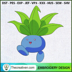 Oddish Pokemon Embroidery Designs Embroidery Design – Digital Download