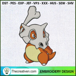 Cubone Pokemon Embroidery Designs Embroidery Design – Digital Download