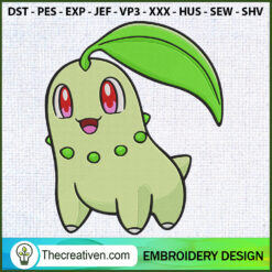 Chikorita Pokemon Embroidery Embroidery Design