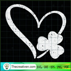 Shamrock Heart SVG, Clover Heart SVG, St.Patrick's Day SVG