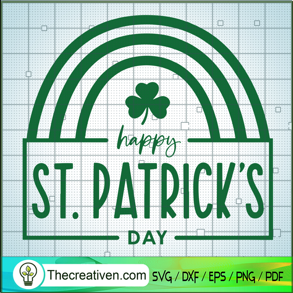 Rainbow Happy St.Patrick's Day SVG, Shamrock SVG, St.Patrick Day SVG 1 Rainbow Happy St.Patrick's Day SVG, Shamrock SVG, St.Patrick Day SVG