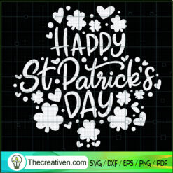 Shamrock Happy St.Patrick's Day SVG, Clover SVG, Shamrock SVG