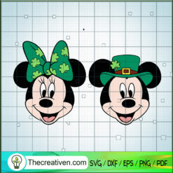 Mickey And Minnie St.Patrick SVG Cut File for Cricut