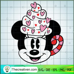 Minnie Valentines Day Mug SVG Cut File for Cricut & Silhouette
