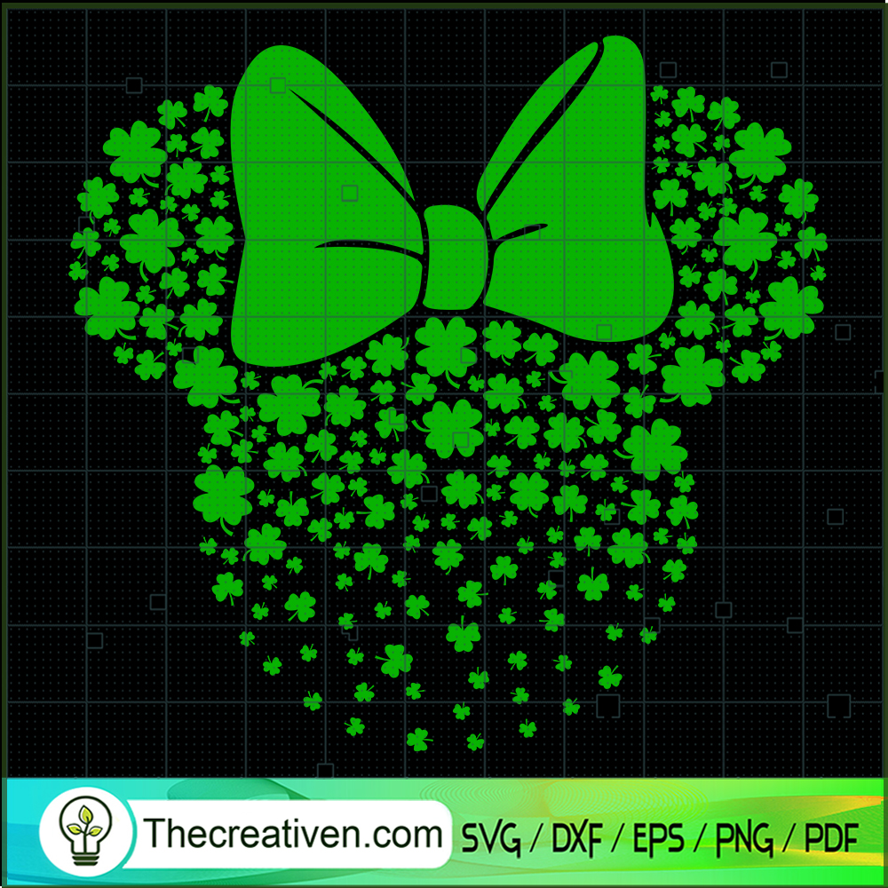 Minnie Mouse Shamrock SVG Cut File for Cricut & Silhouette 1 Minnie Mouse Shamrock SVG Cut File for Cricut & Silhouette