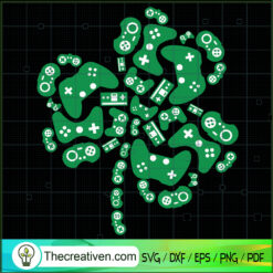 Shamrock Gaming SVG, Funny St.Patrick's Day SVG, Clover SVG