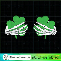 St.Patrick's Day Skeleton Hands SVG Cut File for Cricut & Silhouette