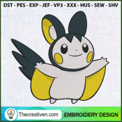 Emolga Pokemon Embroidery Designs Embroidery Design – Digital Download