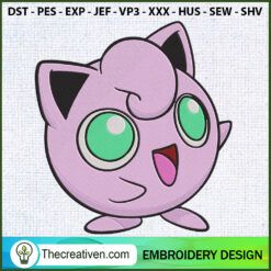 Cute Jigglypuff Pokemon Embr Embroidery Design