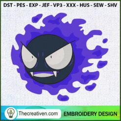 Gastly Pokemon Embroidery Designs Embroidery Design – Digital Download