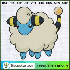 Mareep Pokemon Embroidery Designs Embroidery Design – Digital Download