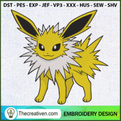 Jolteon Pokemon Embroidery D Embroidery Design