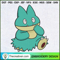 Munchlax Pokemon Embroidery  Embroidery Design