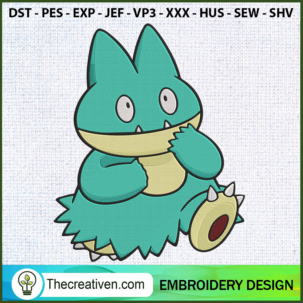 Munchlax Pokemon Embroidery Embroidery Design 1 Munchlax Pokemon Embroidery Embroidery Design