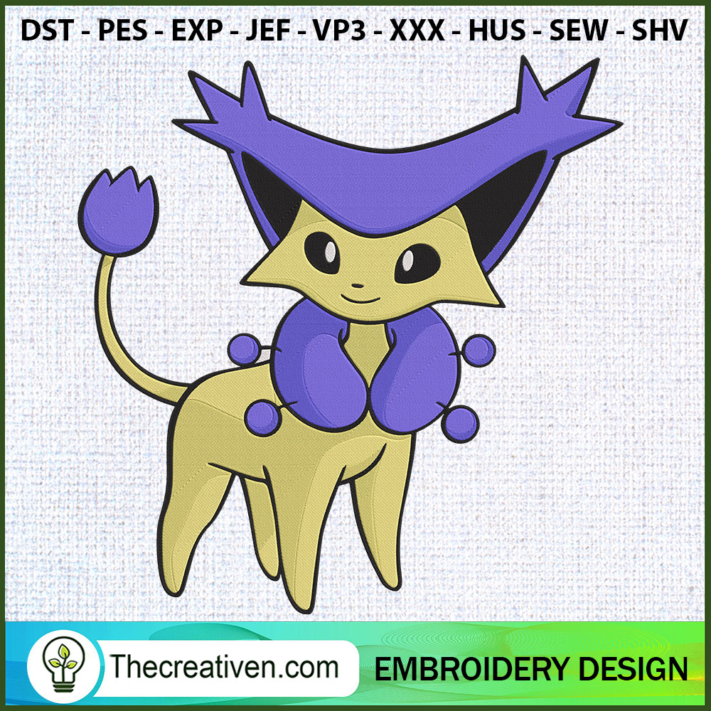 Delcatty Pokemon Embroidery Embroidery Design 1 Delcatty Pokemon Embroidery Embroidery Design